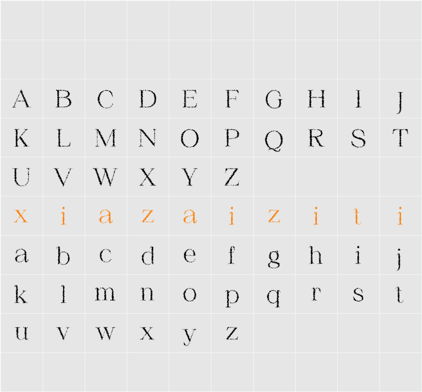 Chilia Unfocus Demo 字符映射表