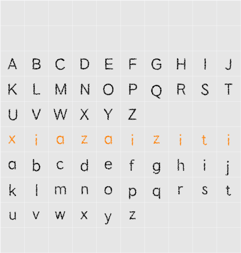 Charsey Unfocus Demo 字符映射表