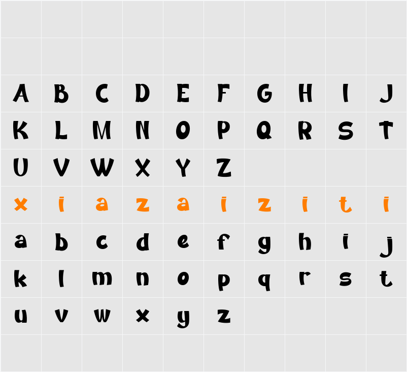 canelo 字符映射表