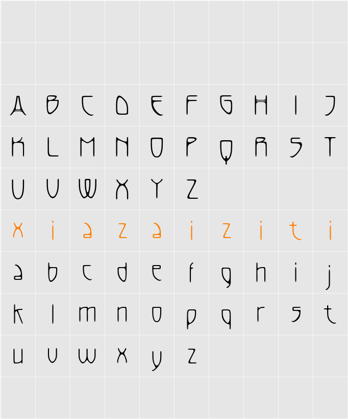 Chioki Vintage Demo Drawn 字符映射表