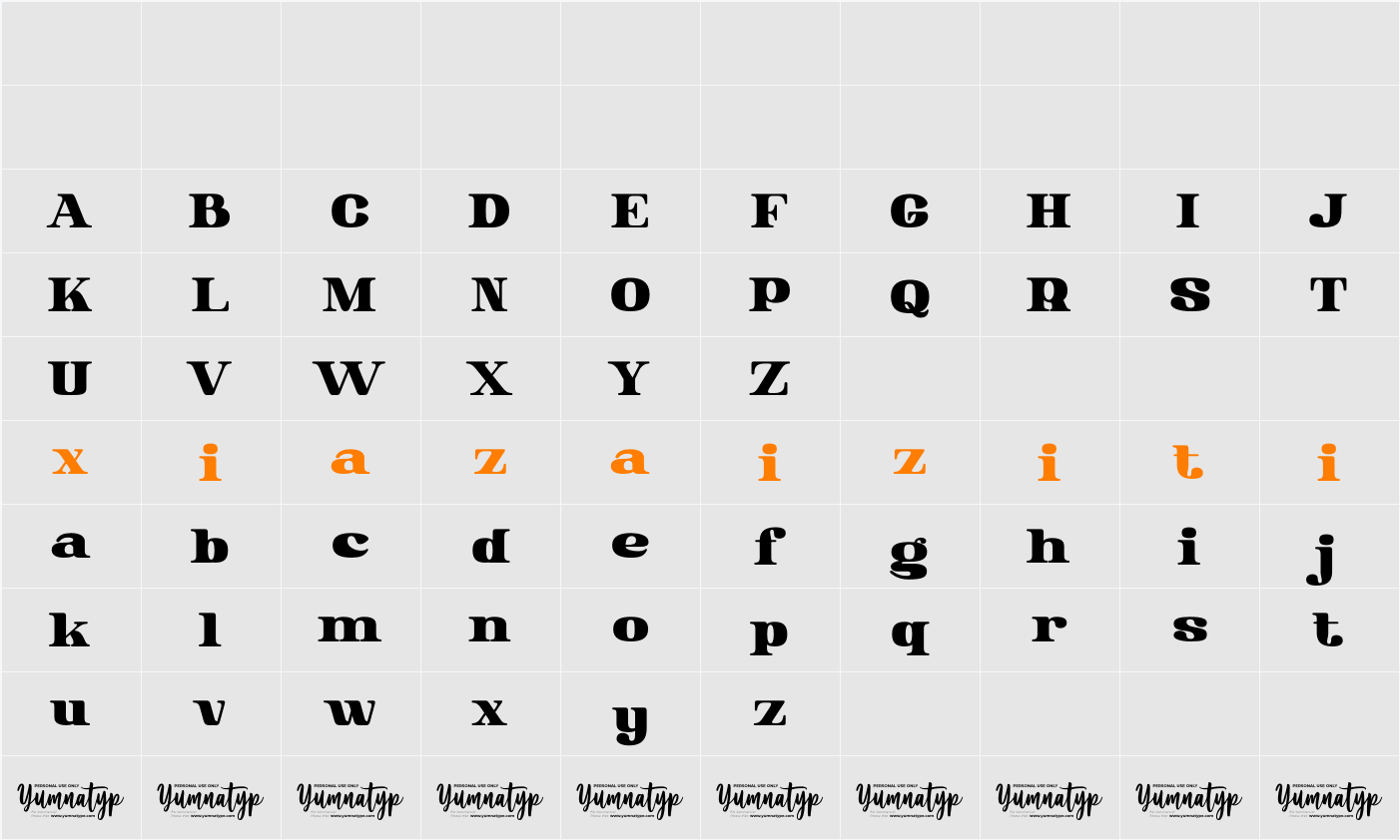 Collonie Personal Use 字符映射表