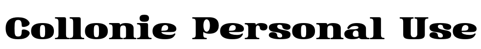 Collonie Personal Use