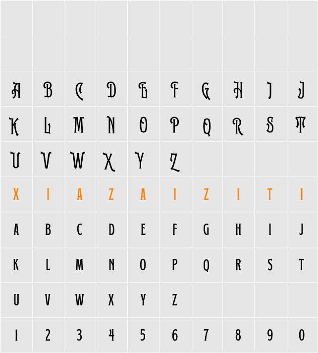 Demo Birshen 字符映射表