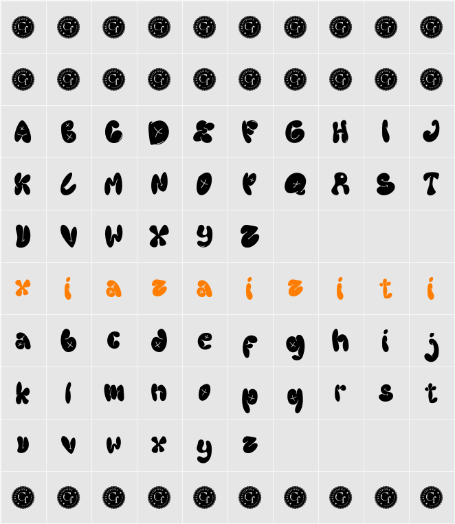 CF Balloongun Black Demo 字符映射表