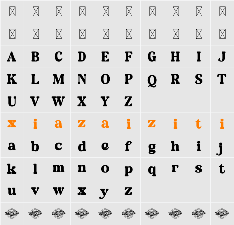 Daylist Beach DEMO VERSION 字符映射表