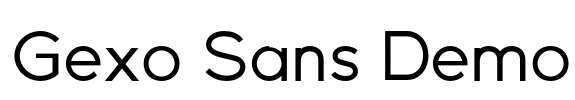 Gexo Sans Demo