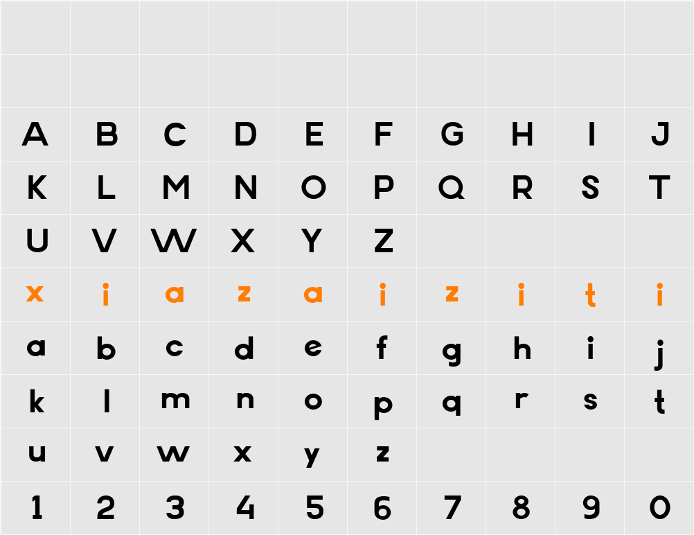 Erigo 字符映射表