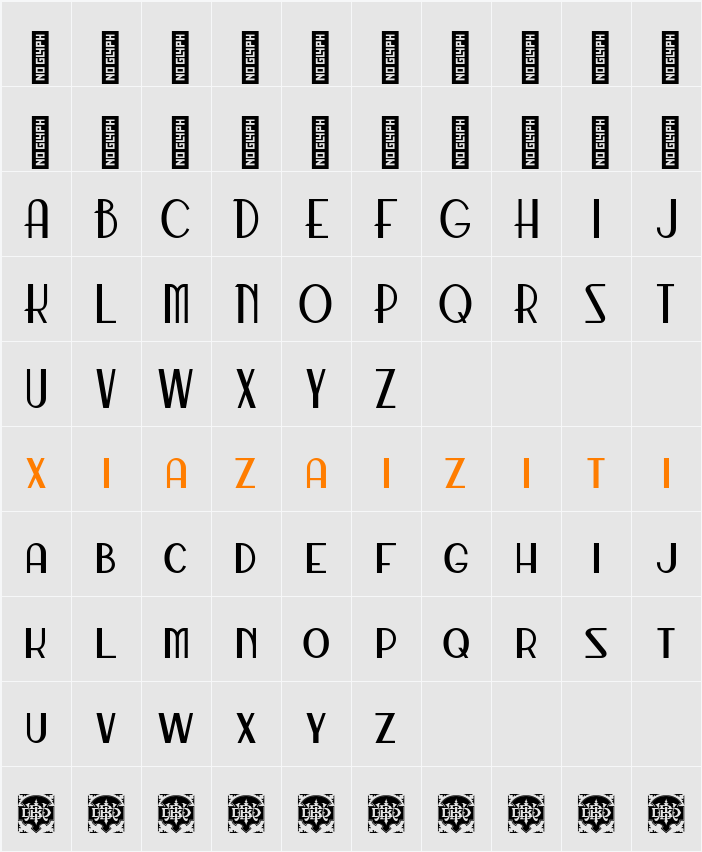 Decrow Demo Medium 字符映射表