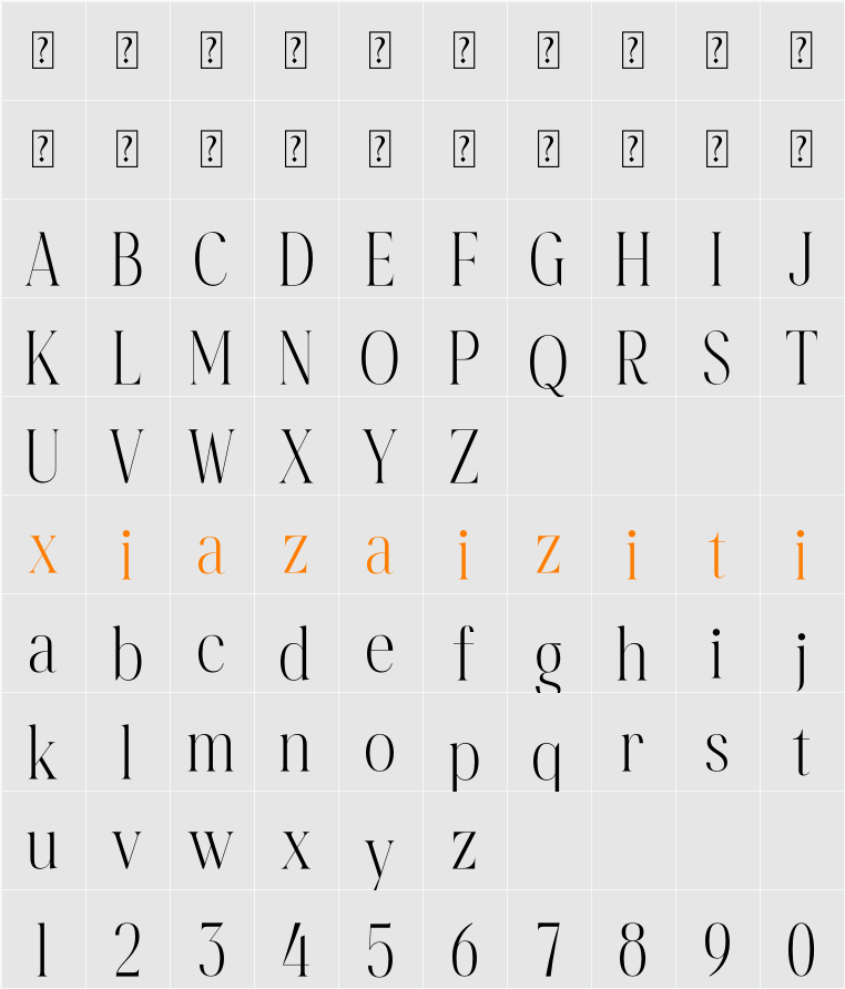 Forfelast Royalten 字符映射表