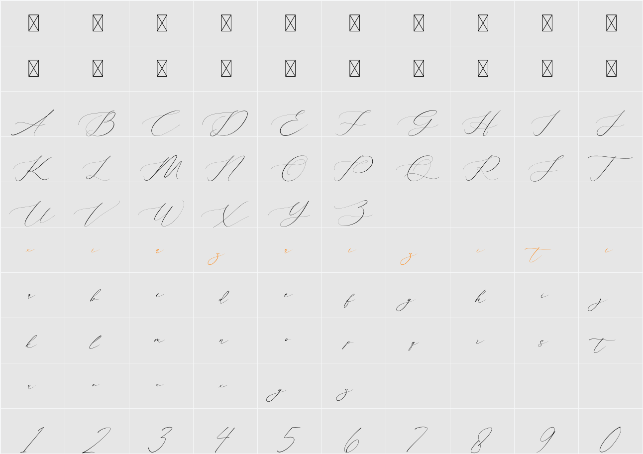 Flavinda 字符映射表