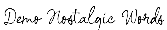 Demo Nostalgic Words