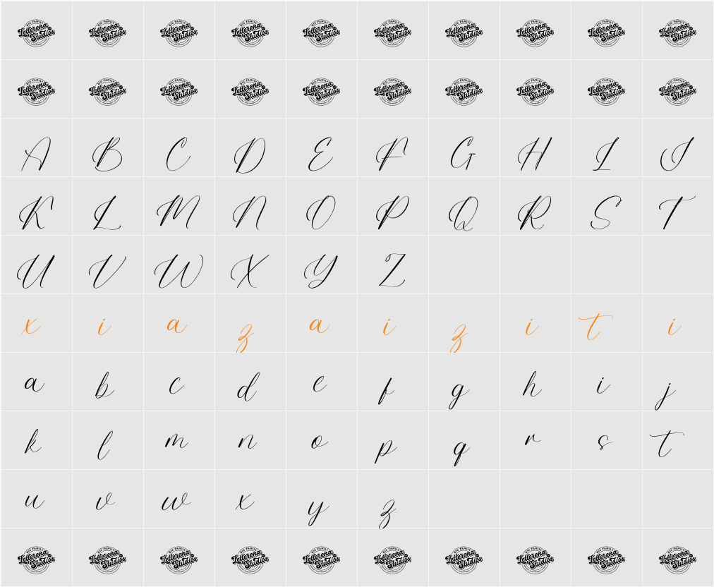 Flower Estates DEMO VERSION 字符映射表