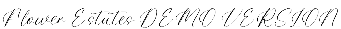 Flower Estates DEMO VERSION 字体预览图