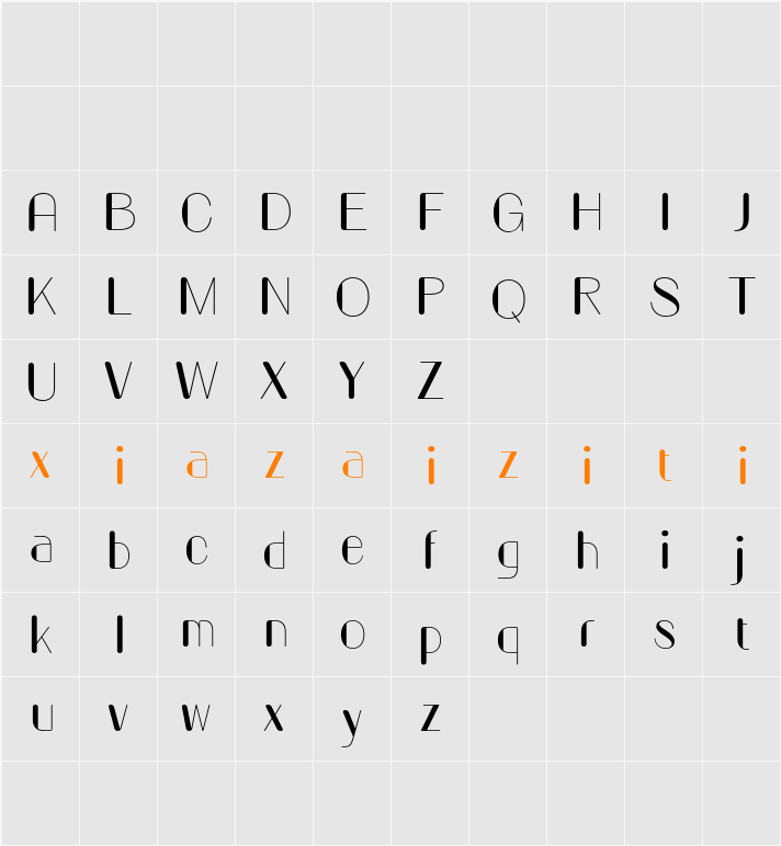 Geizla Rounded Demo 字符映射表