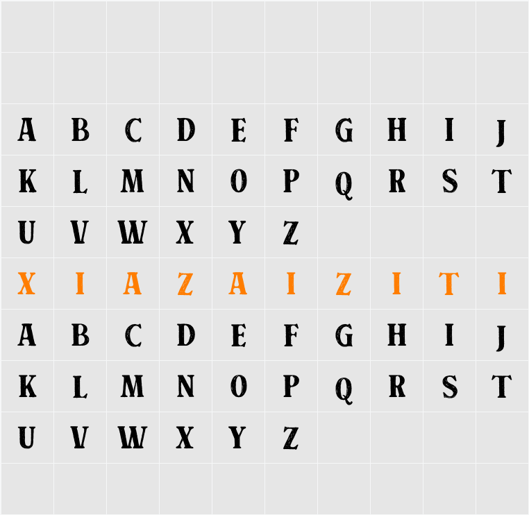 Crafter Signature Serif 字符映射表