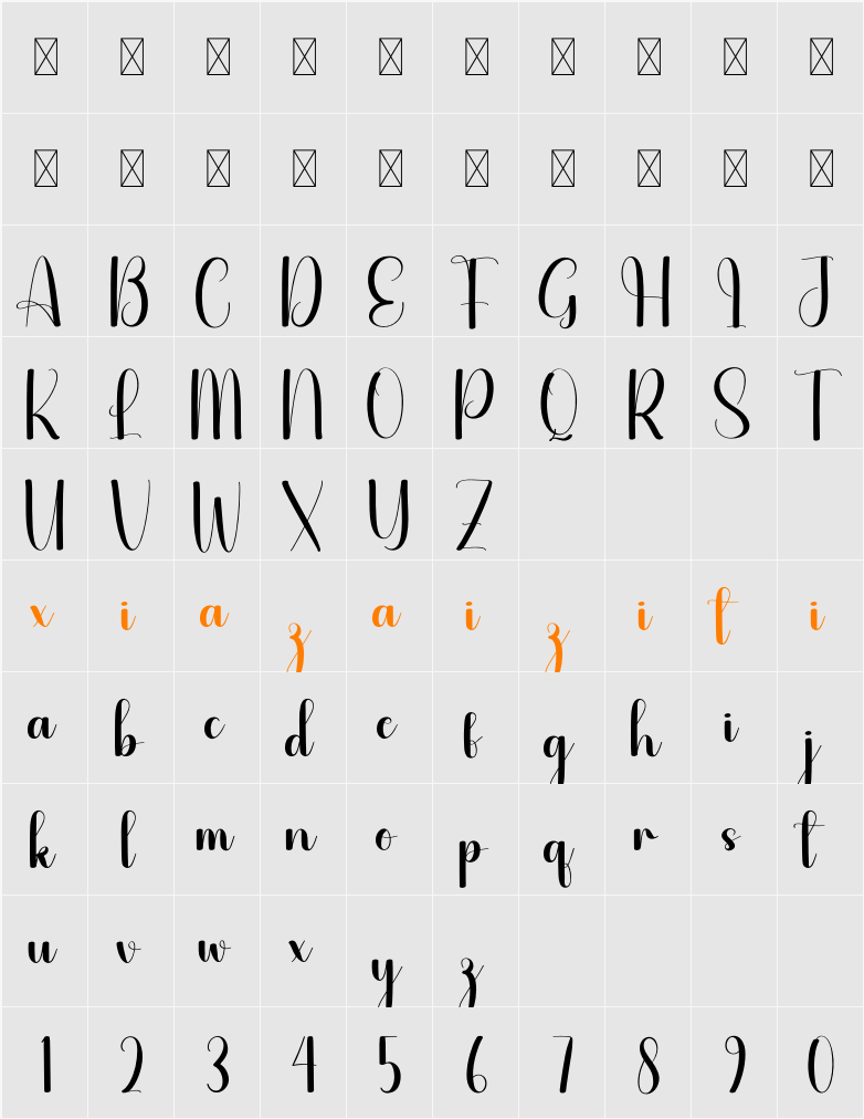 Generous 字符映射表