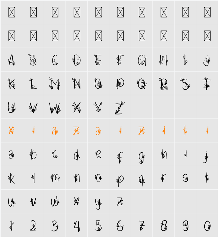 FOLIAGIS 字符映射表