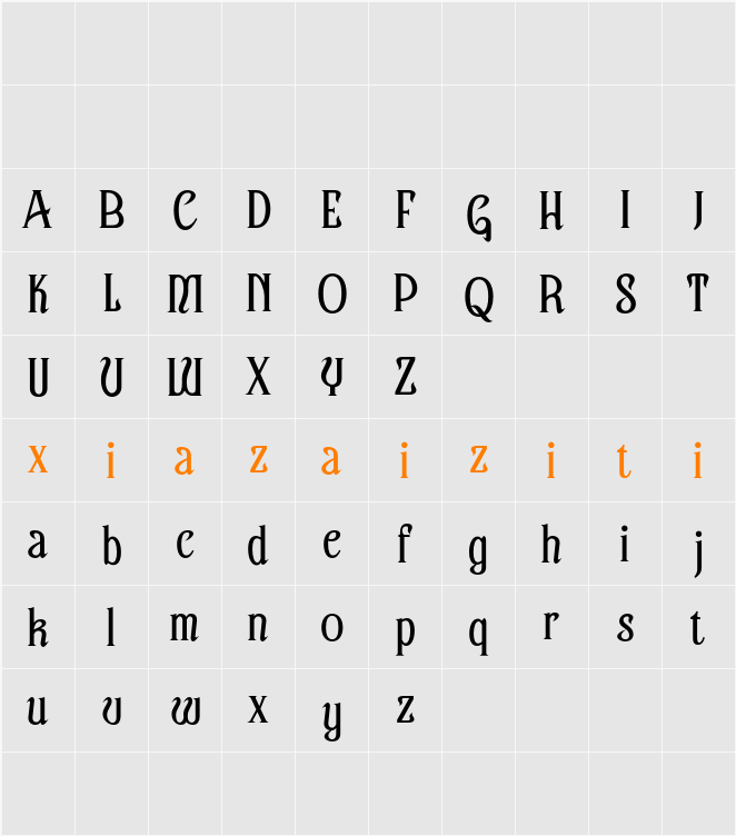 CS Gretha Demo 字符映射表