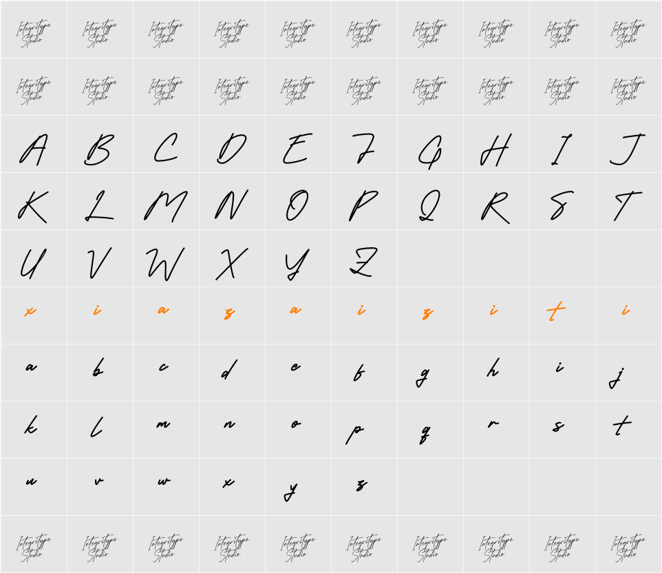 Christopher Blackstar DEMO VERS 字符映射表