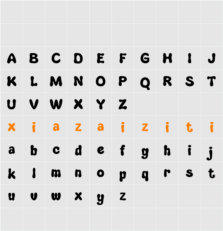 Carlise Demo 字符映射表