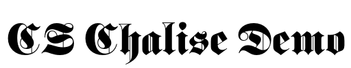 CS Chalise Demo 字体预览图