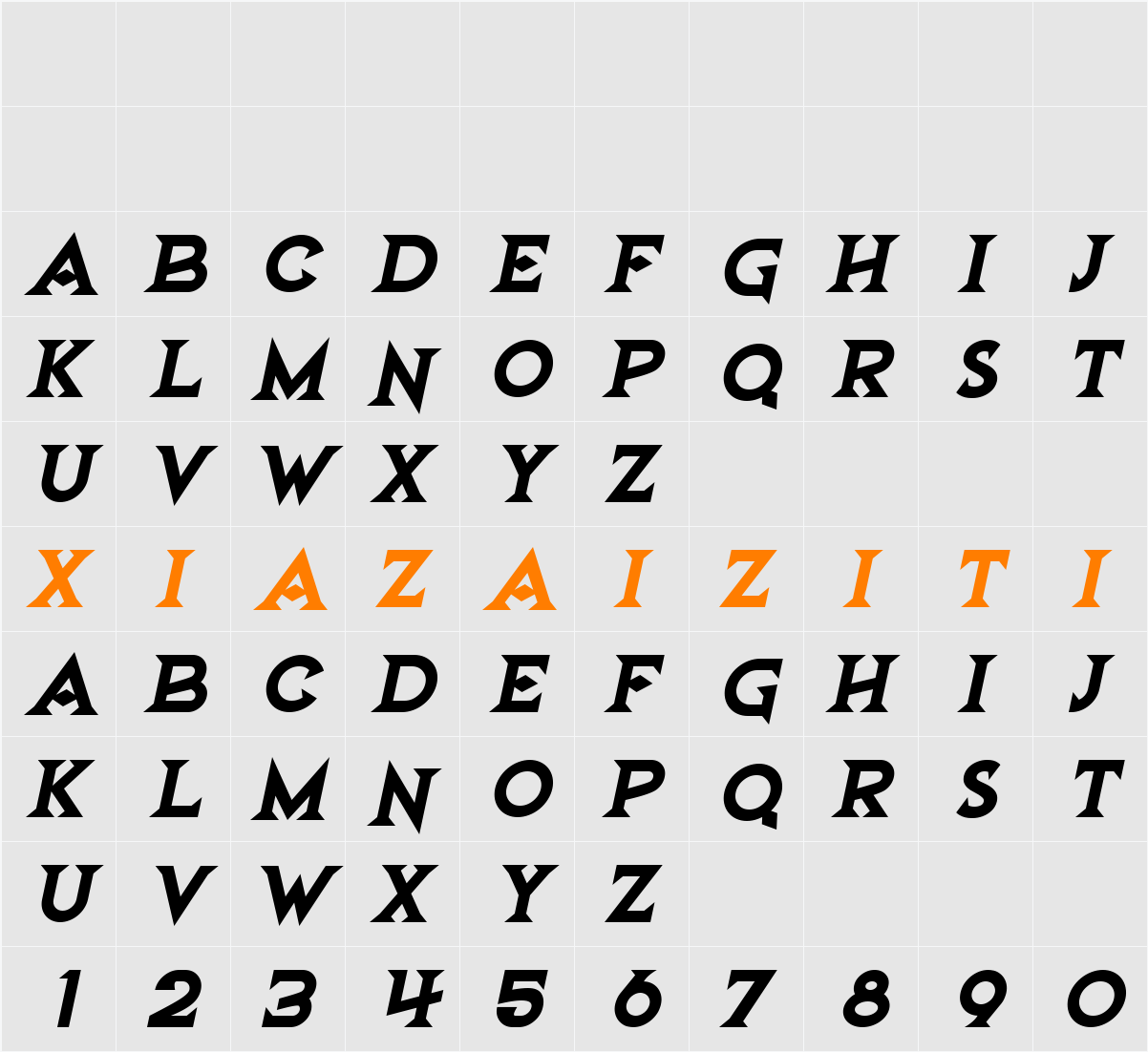 Dungeon Depths 字符映射表