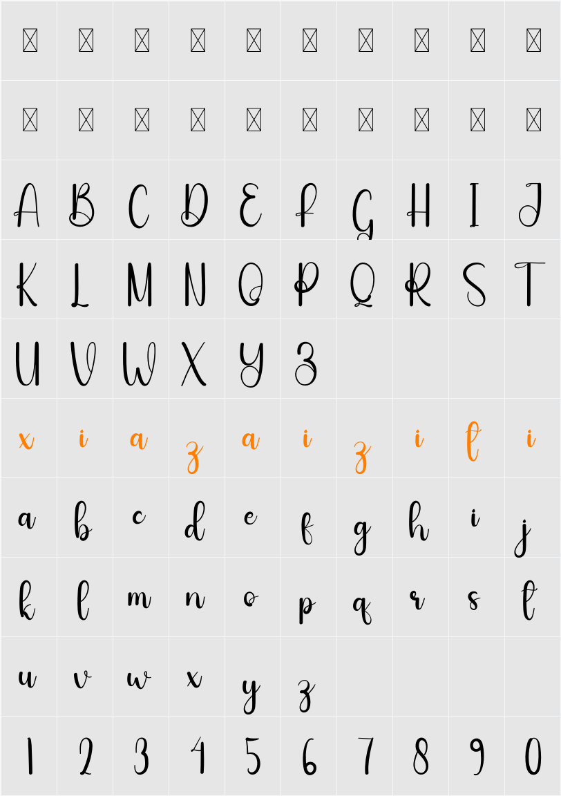 Feminine 字符映射表