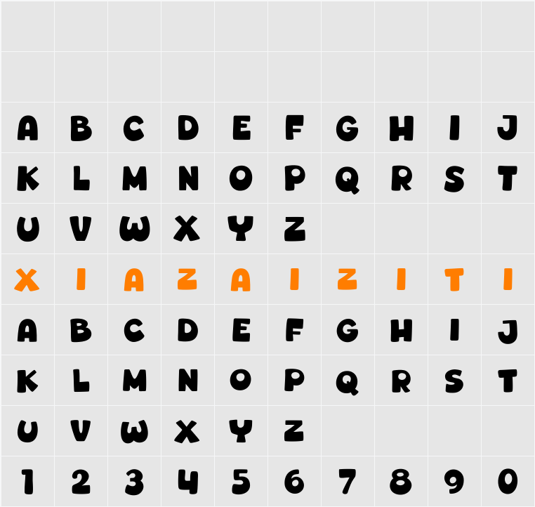 Cute Roti 字符映射表