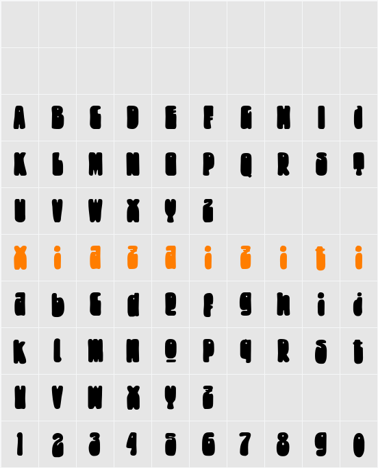 Demo Chuckle Splash 字符映射表