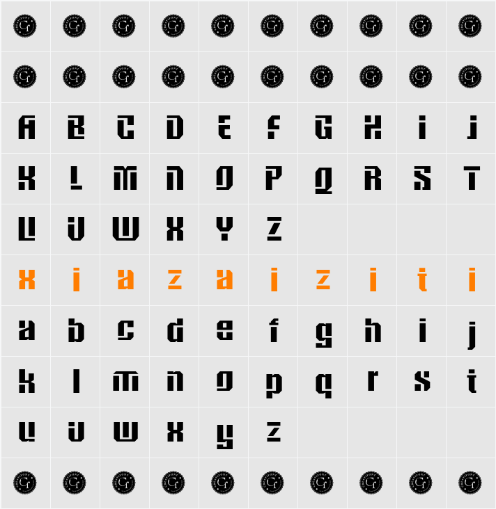 CF Bogswa 字符映射表