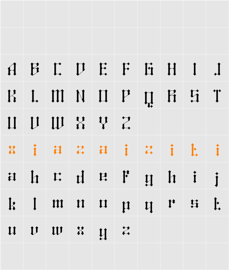 CS Colapse Demo 字符映射表