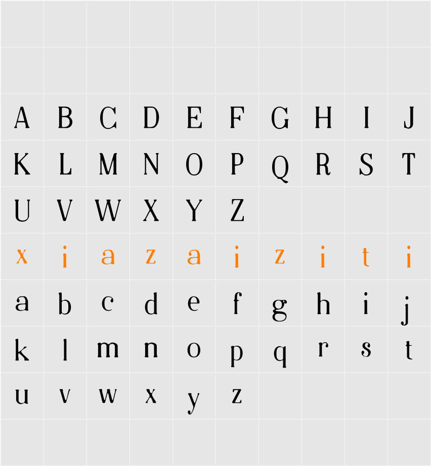 Delcy Blur Demo 字符映射表