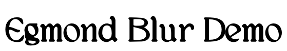 Egmond Blur Demo 字体预览图