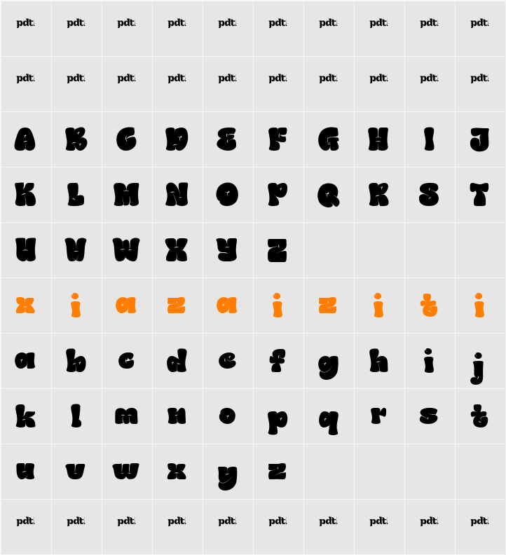 BRONG GEDUNYtrial 字符映射表