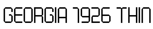 Georgia 1926 Thin