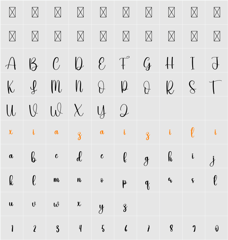 Empty 字符映射表