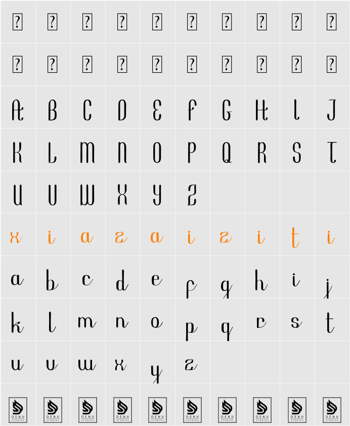 Fangogh 字符映射表