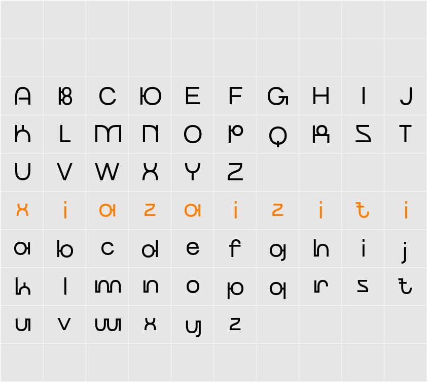 CS Deimos Demo 字符映射表
