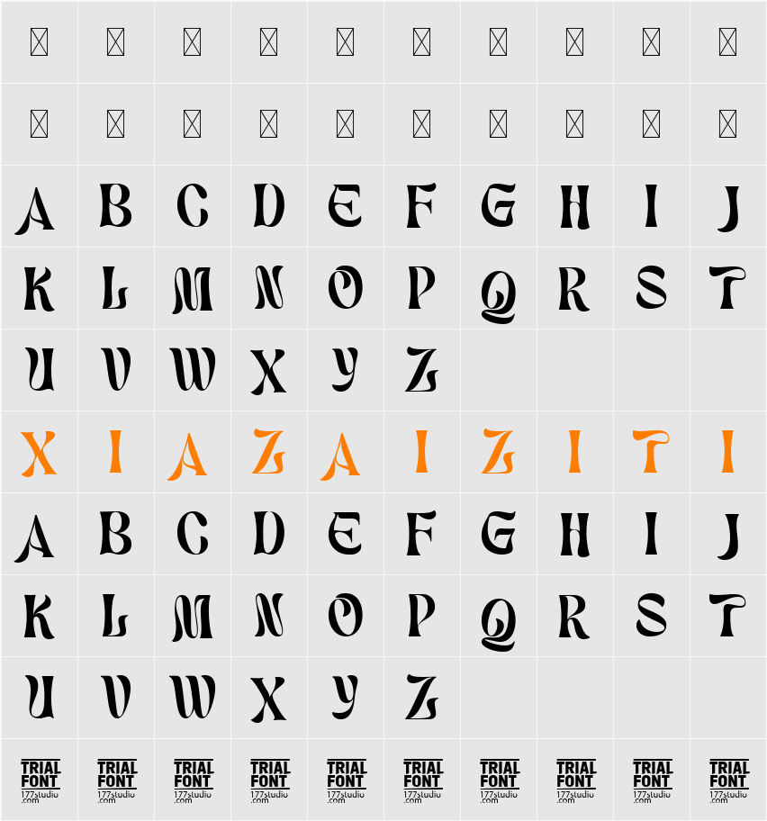 Economic Conditions Demo 字符映射表