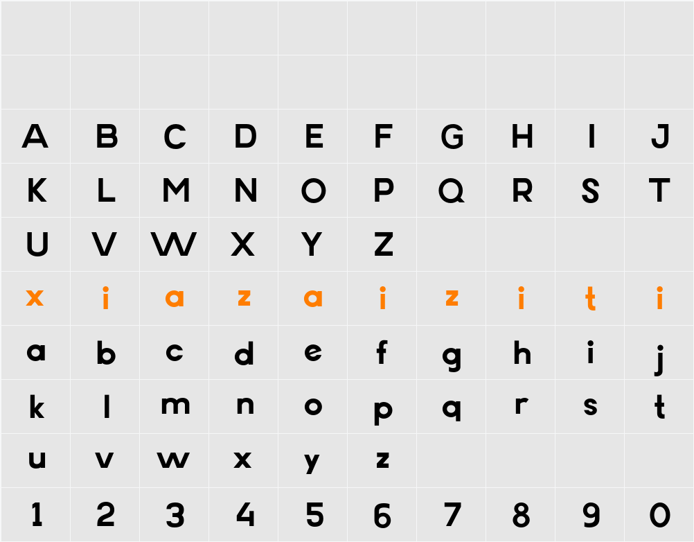 Erigo 字符映射表