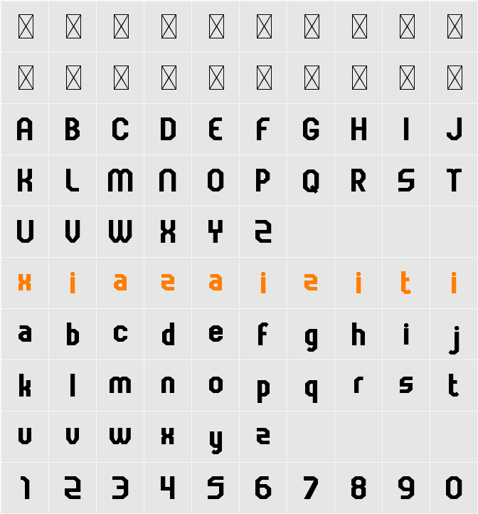 Burgs Edge 字符映射表