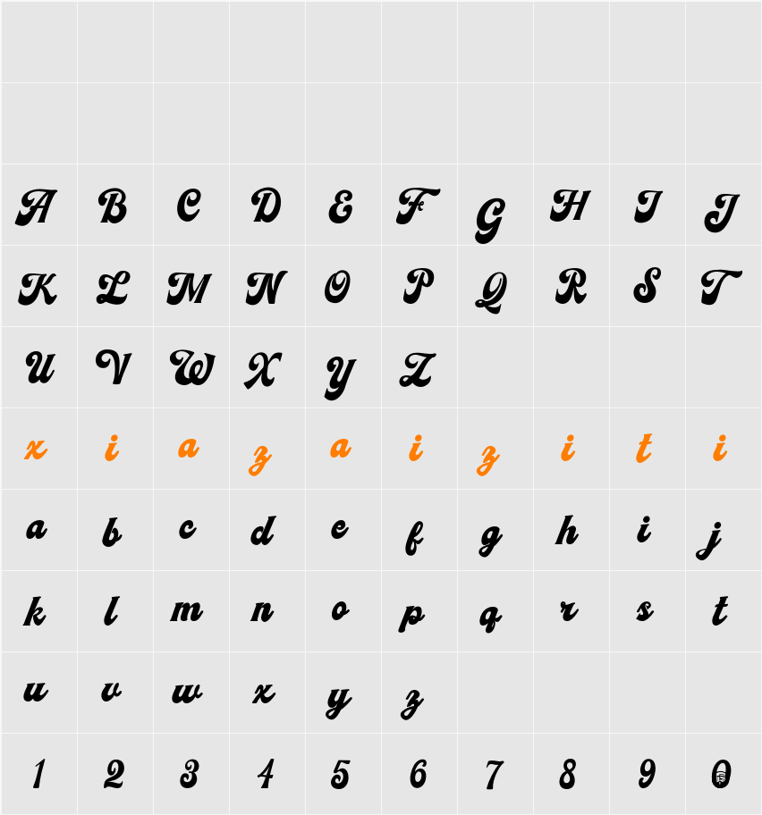 Fasty Free 字符映射表