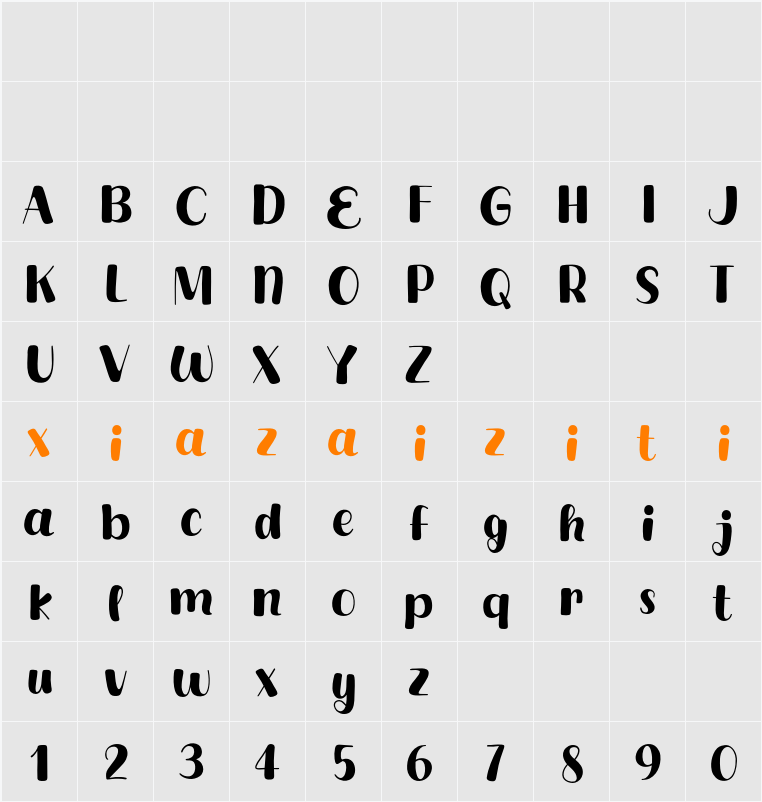 Extra Corn 字符映射表