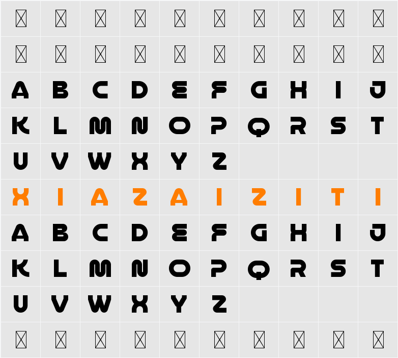 Electric Formula 字符映射表