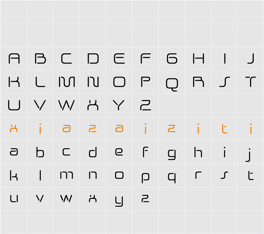 Devano Demo 字符映射表