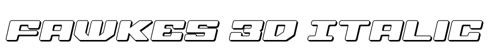 Fawkes 3D Italic 字体预览图
