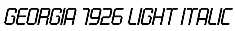 Georgia 1926 Light Italic 字体预览图