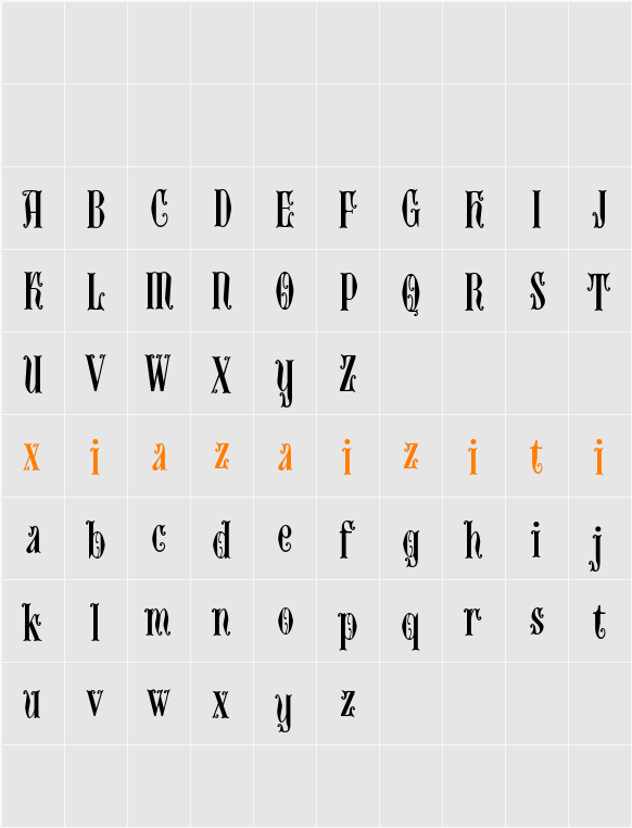 CS Alyona Demo 字符映射表