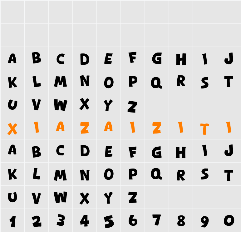 Cracker Winter 字符映射表