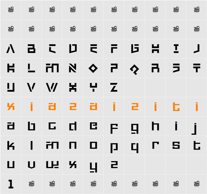 DEGUNFA Trial 字符映射表